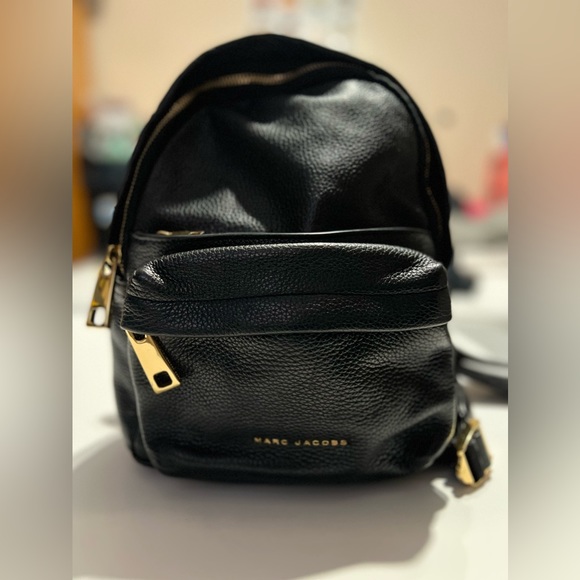 Marc Jacobs Varsity Mini Black Leather Backpack - Picture 4 of 5